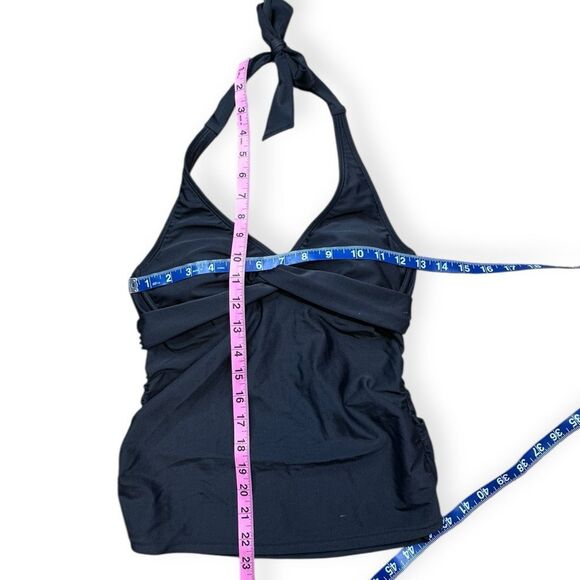 ATHLETA Women’s Black Tara Halter Tankini Top 32 B/C Style # 964871 - Picture 7 of 8